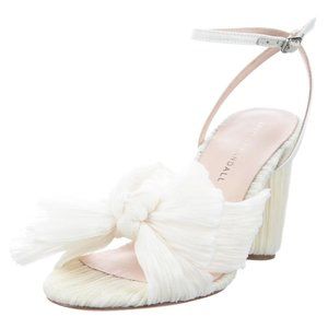 Camellia Pearl Pleated Bow Heel